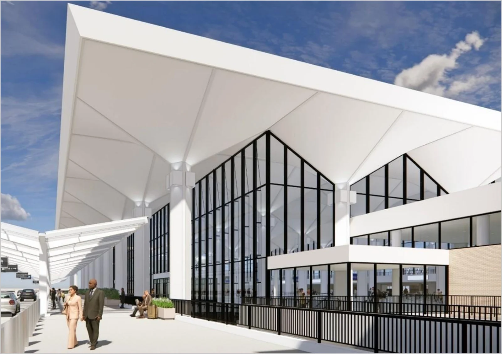 Rendering of the Memphis airport terminal modernization